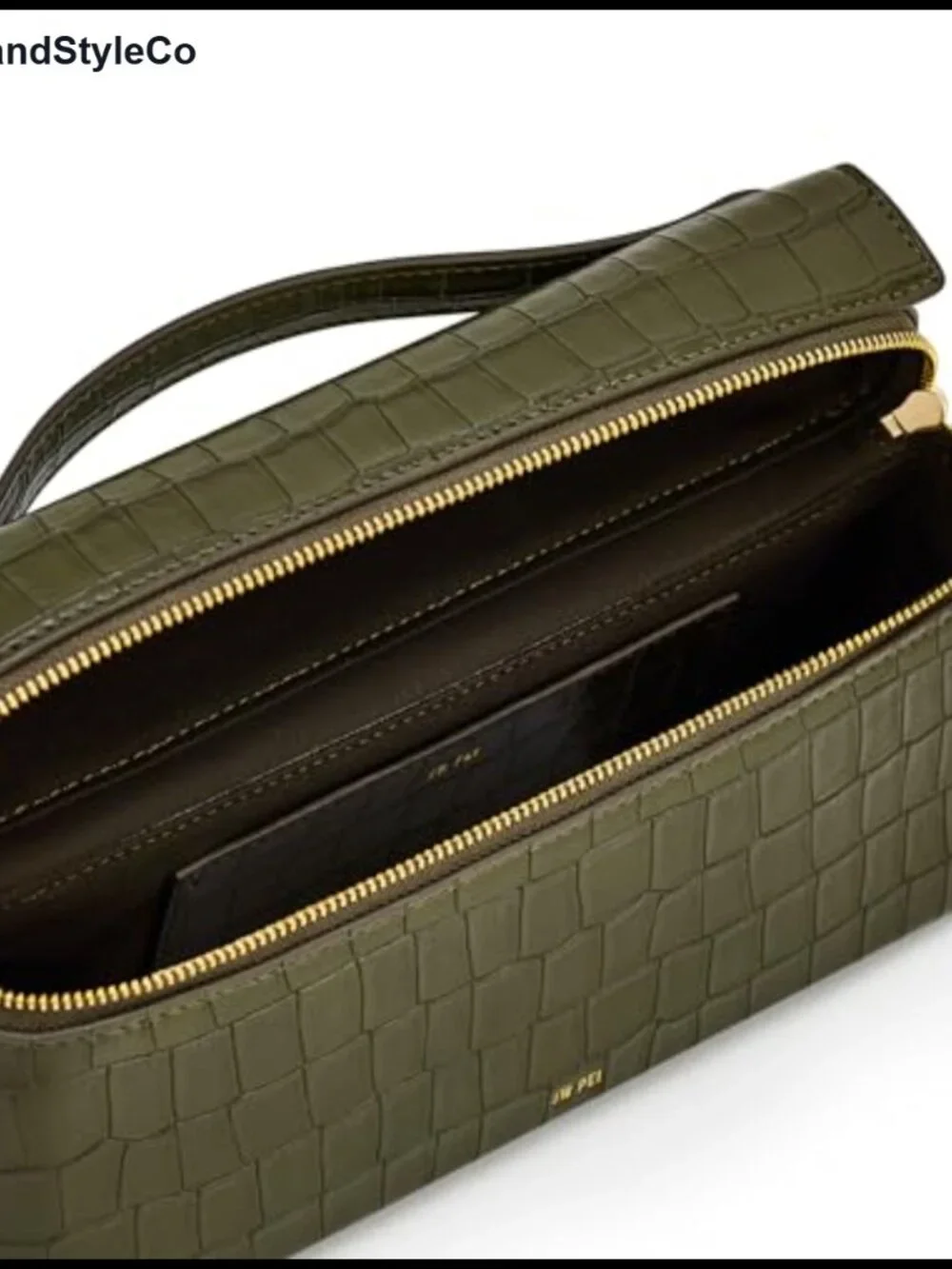 Croc-Embossed Vegan Leather Top Handle Satchel Crossbody Bag